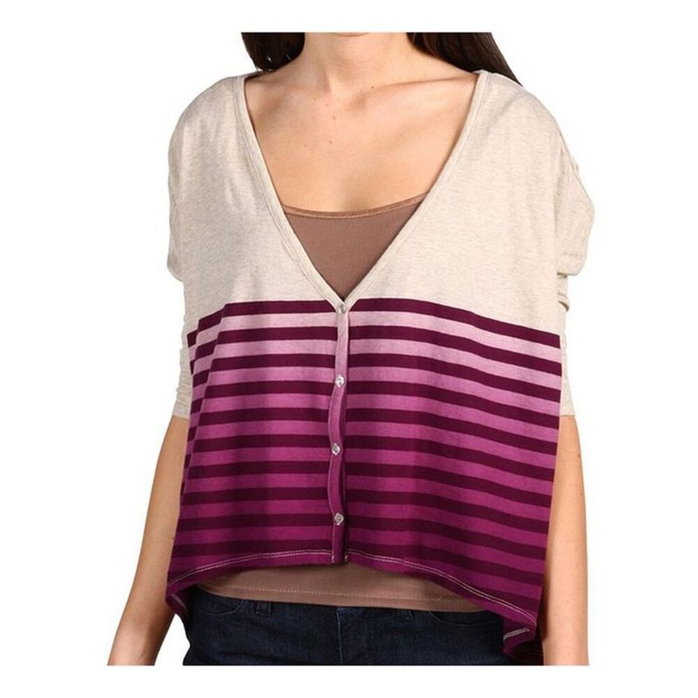 Vans Womens Sundown Cartigan Knit Cardigan Sweater, Purple, Juniors, L, DM